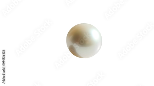 White Pearl on Black Background Photo