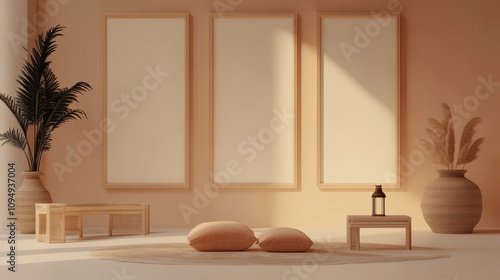 Minimalist Living Room with...