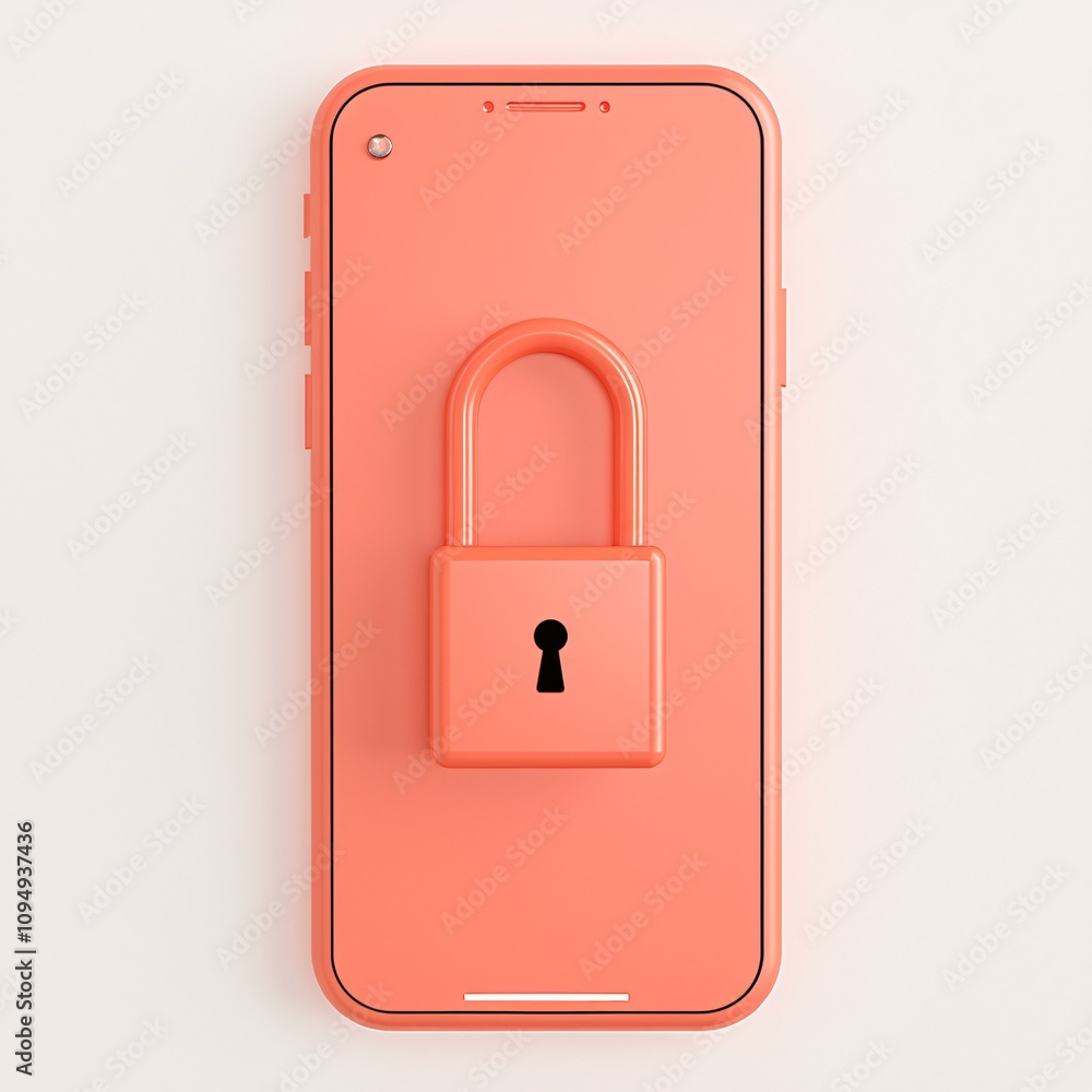 Secure Smartphone Mobile Phone Privacy Data Protection and Cybersecurity Concept Secure Smartphone Mobile Phone Privacy Data Protection and Cybersecurity Concept