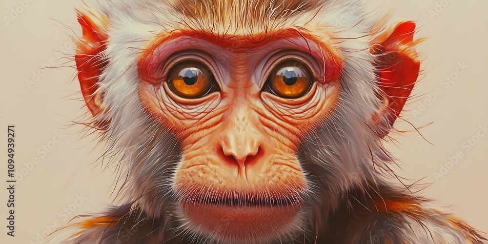 Obraz premium Monkey Day. December 14. Holiday illustration.