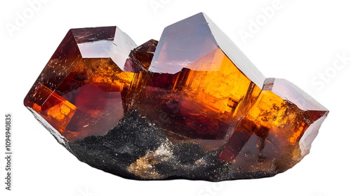 Orange and Red Gemstone Crystal Macro Photography