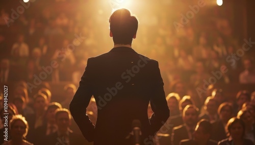 Professional Speaker Presenting at Business Meeting