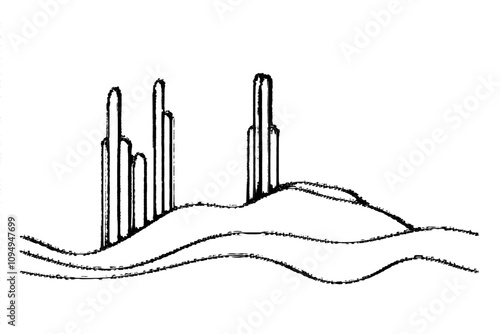 A single unbroken line. House logo. Contemporary architecture. Building icon. Construction logo. Skyscraper office building. A solitary continuous line, drawn in isolation on a white background.