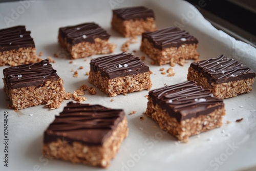 Granola Bars with Chocolate Drizzle