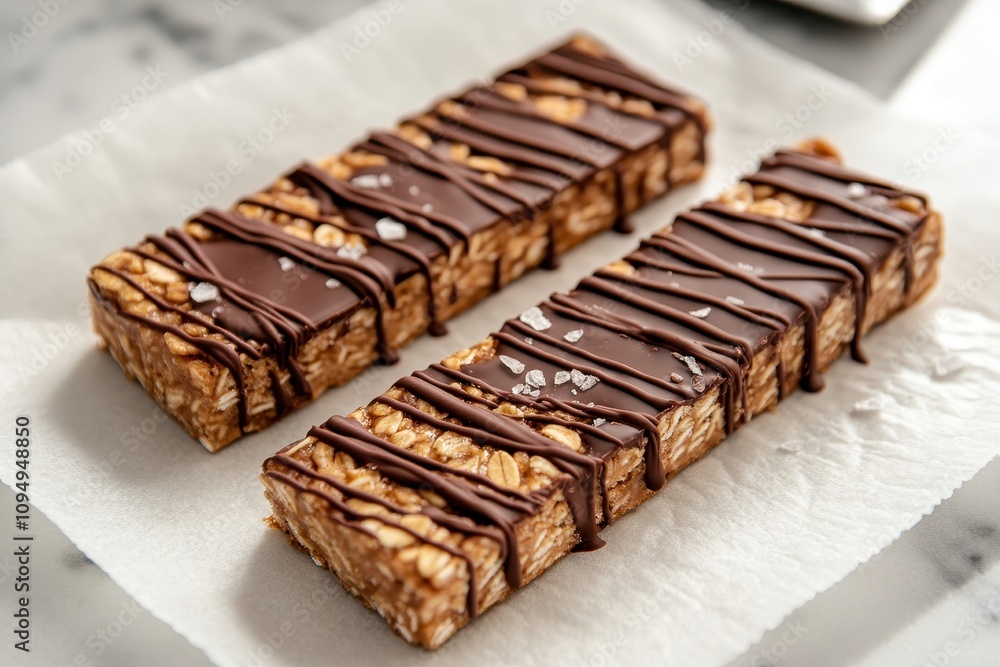 Granola Bars with Chocolate Drizzle Granola Bars with Chocolate Drizzle