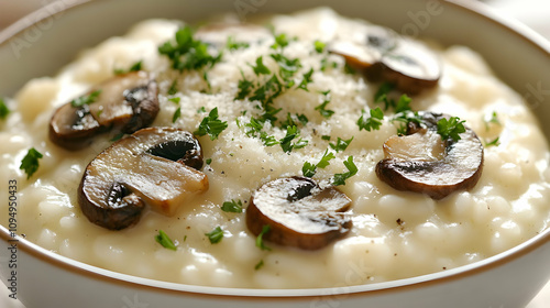 Creamy Mushroom Risotto, A Delicious Meal 