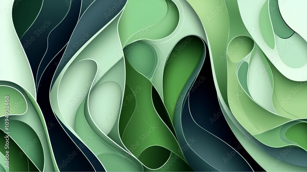 Obraz premium abstract green background with waves