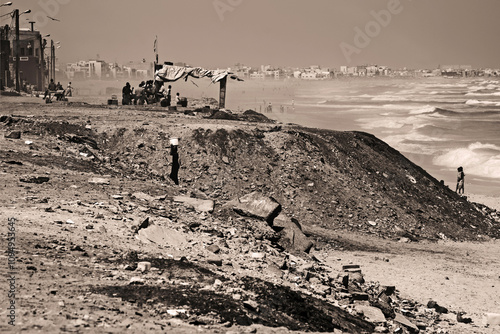 Vie au bord de l'océan à Dakar au Sénégal photo