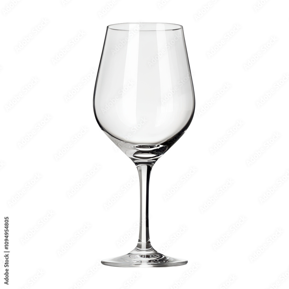 Elegant empty wine glass on a transparent background Elegant empty wine glass on a transparent background