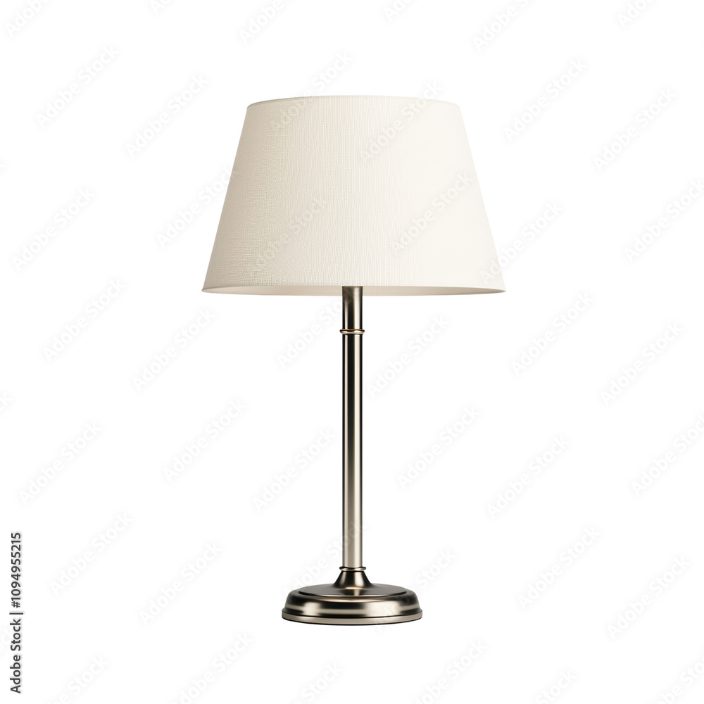 Elegant table lamp with fabric shade and metal base Elegant table lamp with fabric shade and metal base