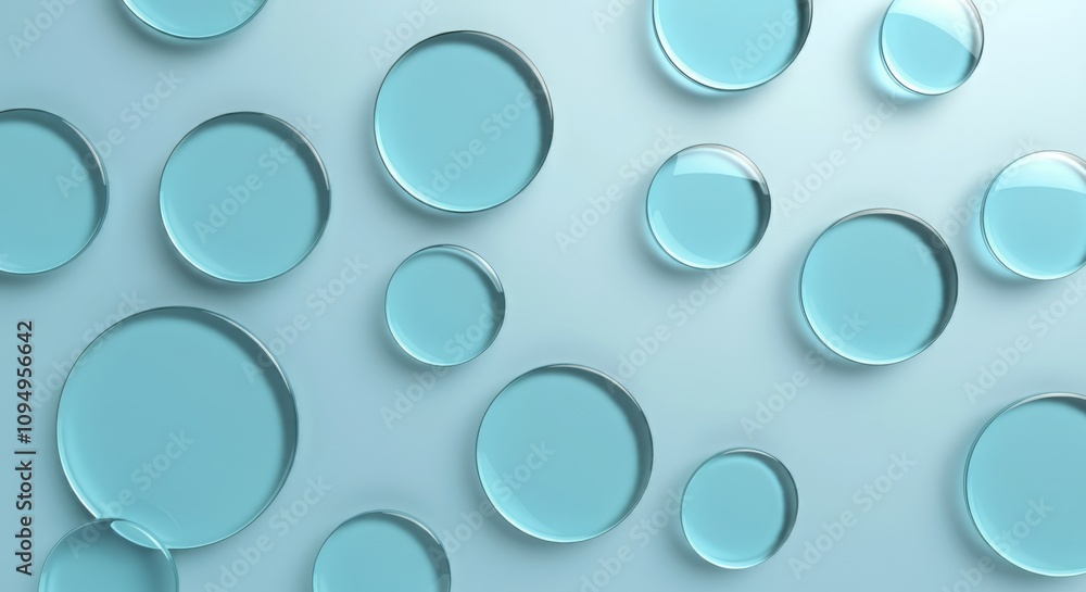 Blue Circles Glass Sculpture, Circle Shape Design, Reflective, Elegant Refracting Translucent Art Blue Circles Glass Sculpture, Circle Shape Design, Reflective, Elegant Refracting Translucent Art