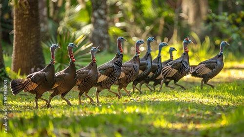 Rafter gobble or flock of male Tom Osceola Wild photo