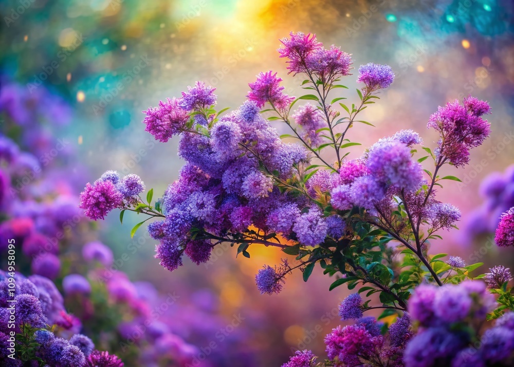 Double Exposure Photography of a Shrub with Purple Flowers Blending Nature's Beauty and Vibrant Colors, Capturing the Essence of Floral Serenity and Natural Harmony Double Exposure Photography of a Shrub with Purple Flowers Blending Nature's Beauty and Vibrant Colors, Capturing the Essence of Floral Serenity and Natural Harmony