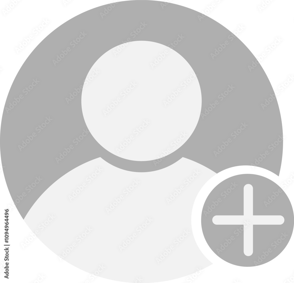 profile with plus mark icon set. Profile avatar with plus symbol. plus icon sign. Add user icon symbol
