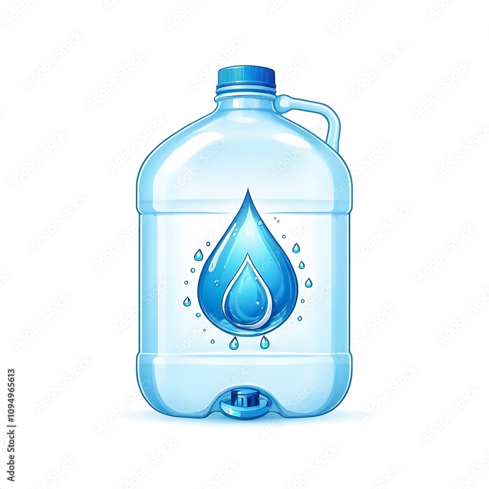 Water gallon logo concept , isolated on white background Water gallon logo concept , isolated on white background