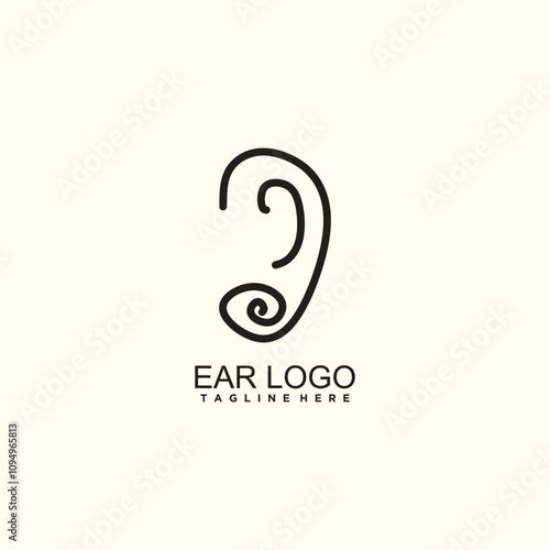 Ear hearing logo design