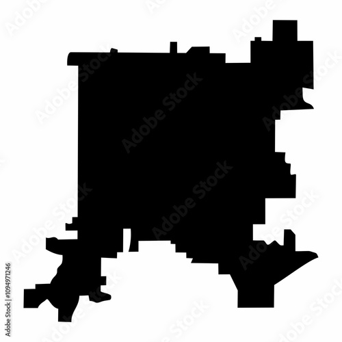 Denver colorado map silhouette image