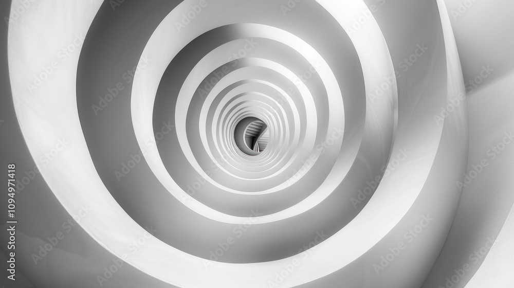 A mesmerizing spiral tunnel in monochrome, creating an illusion of depth and movement. A mesmerizing spiral tunnel in monochrome, creating an illusion of depth and movement.