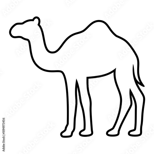 Camel animal outline. Vector image