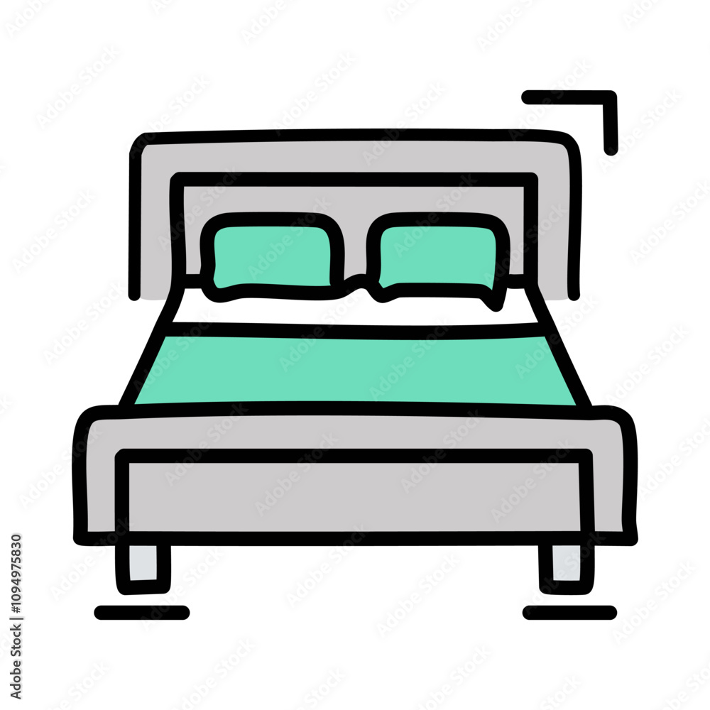 Bed related filled design editable outline icon Bed related filled design editable outline icon