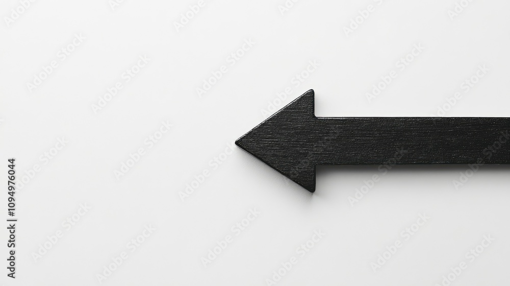 Minimalist Black Arrow Symbolizing Direction on a Smooth White Background Ideal for Use in Design, Business Concepts, or Creative Presentations Minimalist Black Arrow Symbolizing Direction on a Smooth White Background Ideal for Use in Design, Business Concepts, or Creative Presentations