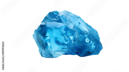 Blue Crystal Rock Illustration