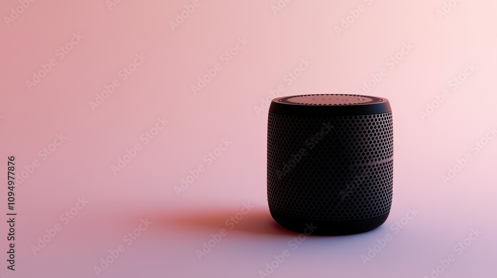 Modern Bluetooth Speaker with Unique Mesh Design on a Soft Gradient Background, Ideal for Music Lovers and Tech Enthusiasts in Contemporary Settings Modern Bluetooth Speaker with Unique Mesh Design on a Soft Gradient Background, Ideal for Music Lovers and Tech Enthusiasts in Contemporary Settings