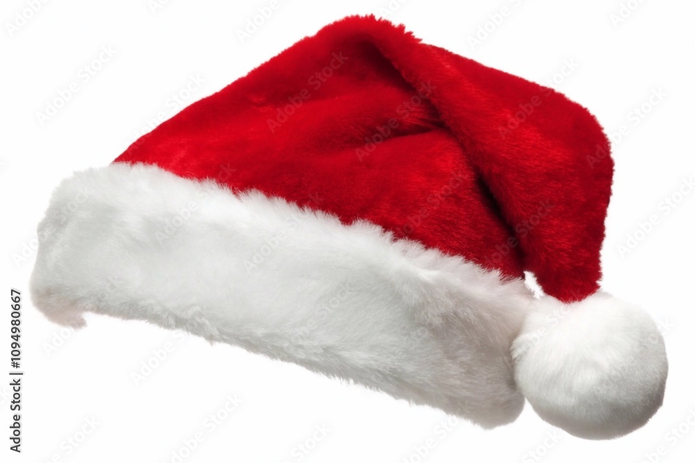 red Santa hat isolated on white background red Santa hat isolated on white background