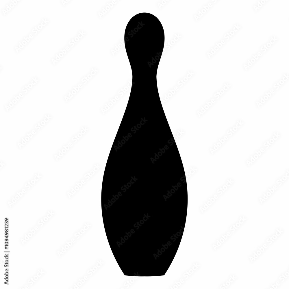 Bowling pins icon. Flat image Bowling pins icon. Flat image