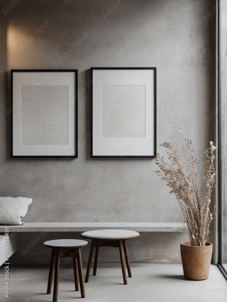 Minimalist Interior Design Featuring Blank Frames Minimalist Interior Design Featuring Blank Frames