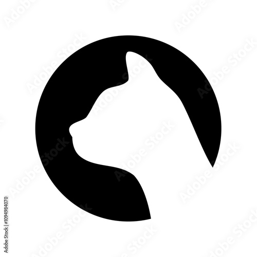 Cat animal logo. Vector image