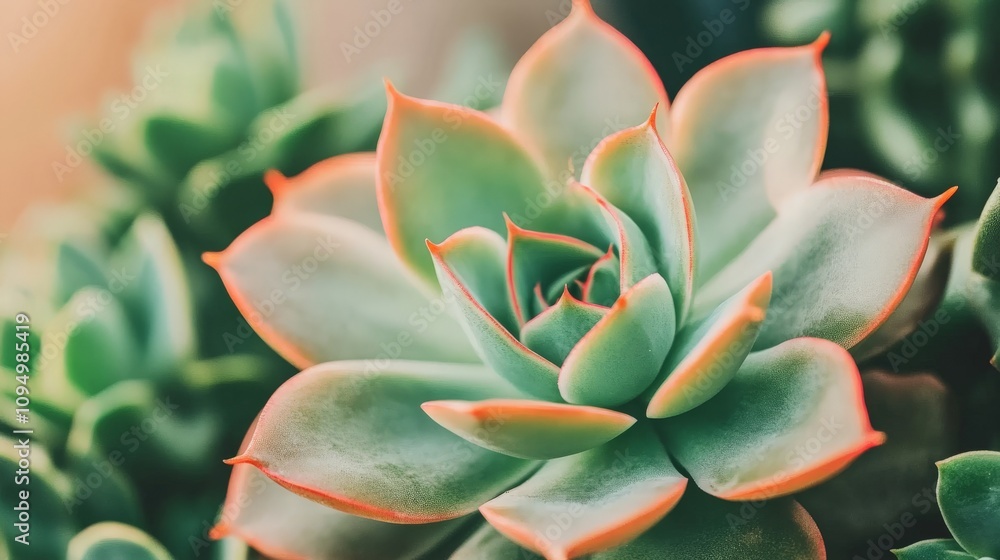 A vibrant succulent plant with fleshy, green leaves and subtle orange tips, showcasing a natural beauty in a soft light. A vibrant succulent plant with fleshy, green leaves and subtle orange tips, showcasing a natural beauty in a soft light.