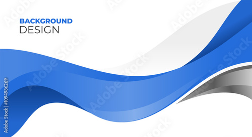 Elegant wave blue and gray background