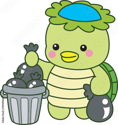 Kawaii japanese mythology Kappa sticker cute.
Cute kappa mascot ghost japanese.