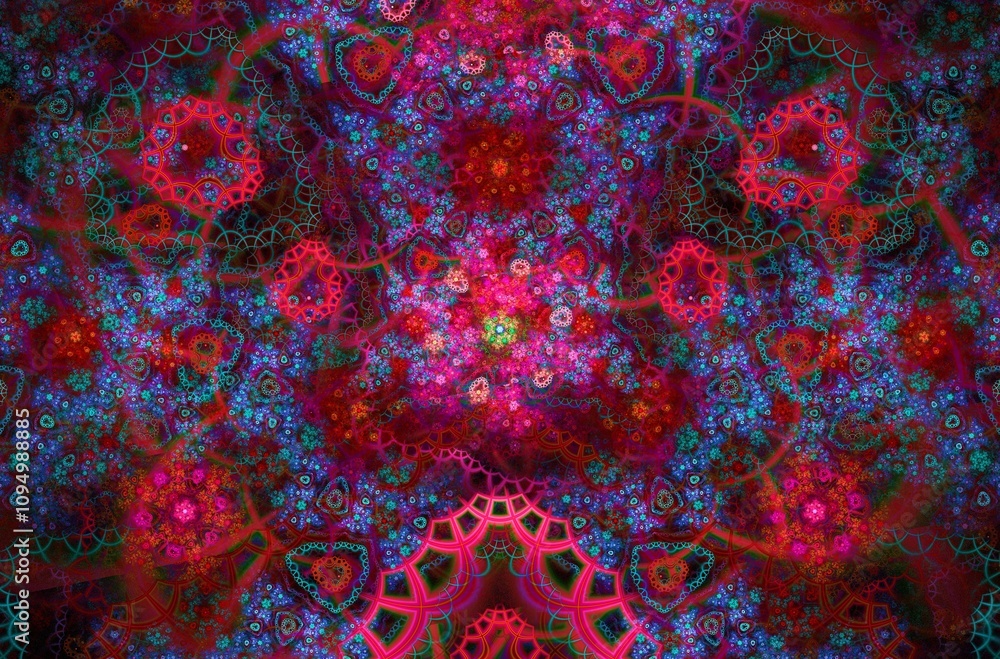 Abstract fractal image on the black background Abstract fractal image on the black background