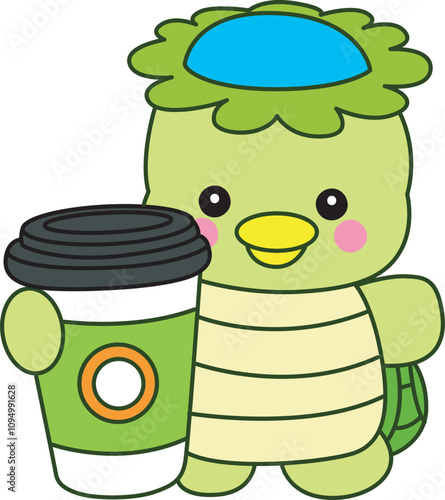Kawaii japanese mythology Kappa sticker cute.
Cute kappa mascot ghost japanese.