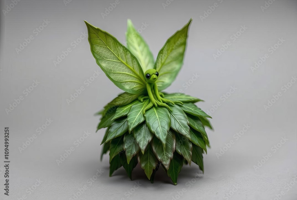 Leaf Fairy A delicate fairy created from a cluster of leaves wit Leaf Fairy A delicate fairy created from a cluster of leaves wit