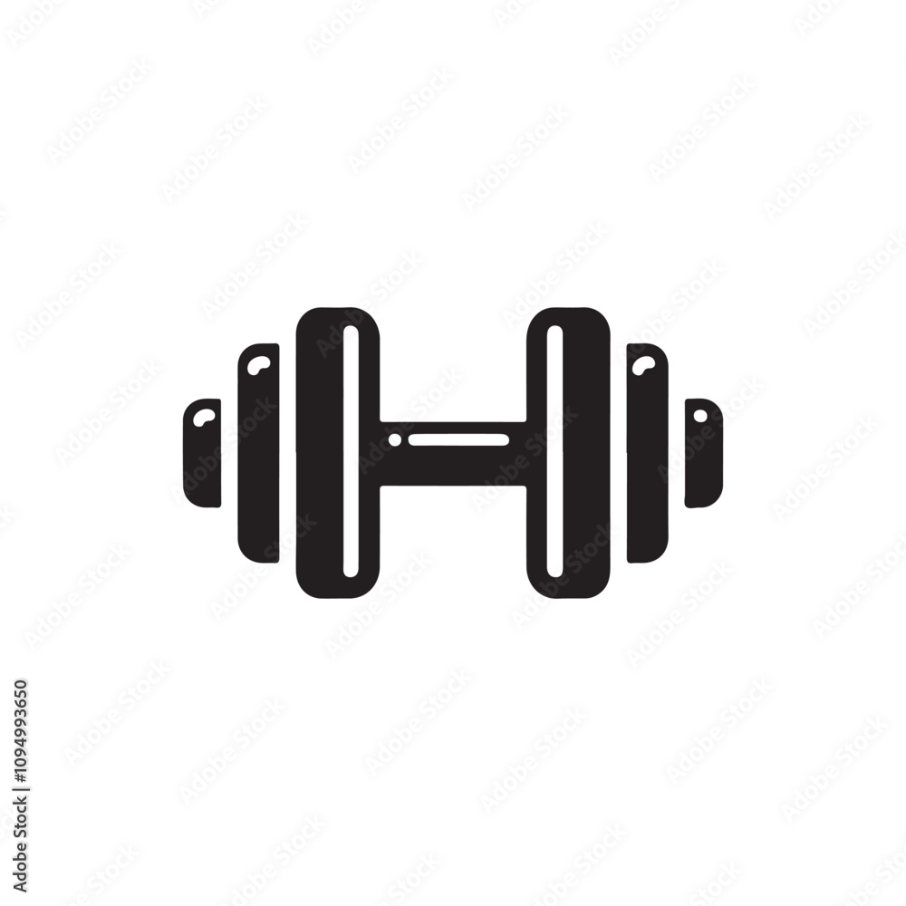 Creative Dumbbell Silhouette for Fitness Promotions Creative Dumbbell Silhouette for Fitness Promotions