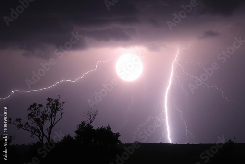 Ball Lightning A rare unexplained phenomenon where a luminous sp photo