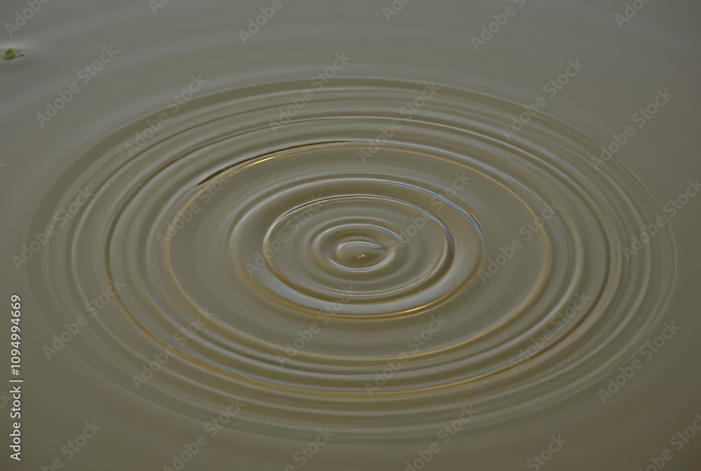 Ripples on a pond surface momentarily forming the number Ripples on a pond surface momentarily forming the number