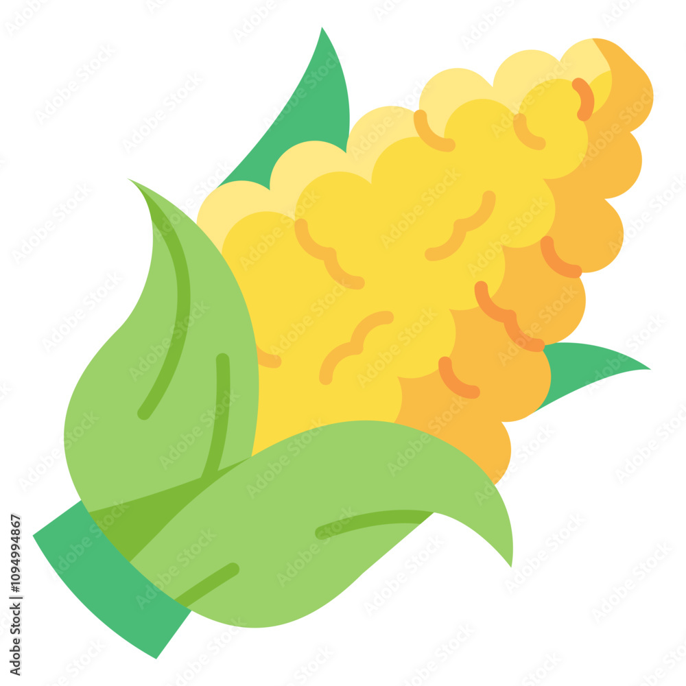 Nutrition Flat Design Illustration,Corn Flat Design Nutrition Flat Design Illustration,Corn Flat Design