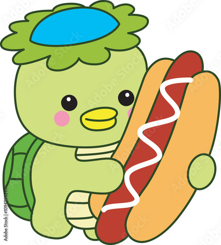 Kawaii japanese mythology Kappa sticker cute.
Cute kappa mascot ghost japanese.