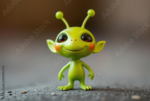 Friendly Alien A small alien with a happy face