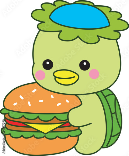 Kawaii japanese mythology Kappa sticker cute.
Cute kappa mascot ghost japanese.