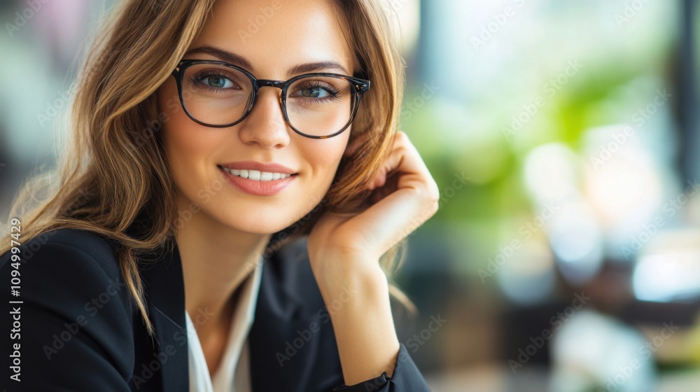 Female manager interviewing an applicant in a professional office setting Female manager interviewing an applicant in a professional office setting