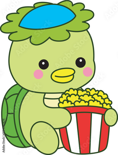 Kawaii japanese mythology Kappa sticker cute.
Cute kappa mascot ghost japanese.