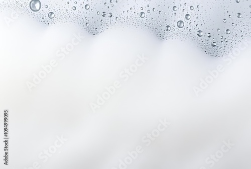 _. Suds and Water Drops Soap suds with water droplets for cleani photo