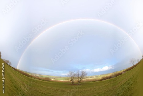 Rainbow Panorama Stitch together multiple images of a rainbow to photo