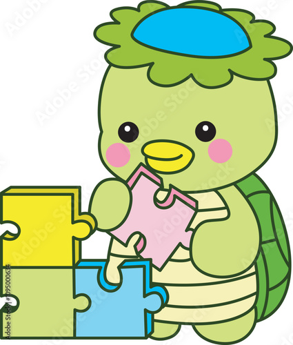 Kawaii japanese mythology Kappa sticker cute.
Cute kappa mascot ghost japanese.