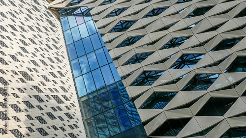 Architecture of the facade of modern building in Saudi Arabia	